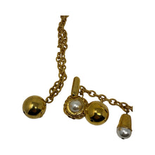 Load image into Gallery viewer, Moschino Gold Chain Charm Heart Razor Blade Timble Belt