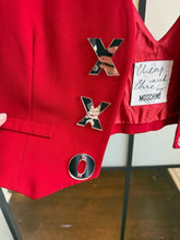 Load image into Gallery viewer, Moschino Cheap & Chic Red Cut Out Heart X O Vest