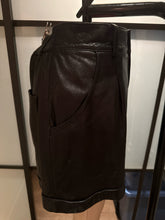 Load image into Gallery viewer, Ellie Mae Black Leather High Waisted Shorts
