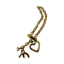 Load image into Gallery viewer, Moschino Gold Chain Charm Heart Razor Blade Timble Belt