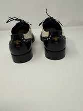Load image into Gallery viewer, Christian Dior Black & White Leather Wing Tip Spectator Loafers