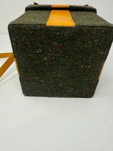 Load image into Gallery viewer, Moschino Tweed Leather Box Bag Purse