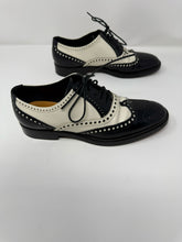 Load image into Gallery viewer, Christian Dior Black & White Leather Wing Tip Spectator Loafers