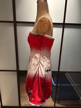 Load image into Gallery viewer, Moschino Red & White Size 6 Strapless Coca-Cola Dress