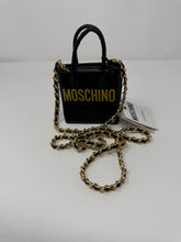 Load image into Gallery viewer, Moschino Black Leather Mini Bag Necklace