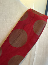 Load image into Gallery viewer, Moschino Red & Taupe Polka Dot Criss Cross Vest