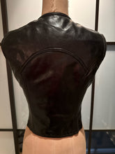 Load image into Gallery viewer, Moschino Size 10 Black Faux Leather Vest Vintage