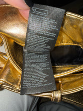 Load image into Gallery viewer, Moschino x H&M Size 0 Gold Leather Moto Pants