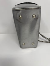 Load image into Gallery viewer, Moschino Silver Leather Lunch Box Bag