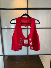 Load image into Gallery viewer, Moschino Cheap & Chic Red Cut Out Heart X O Vest