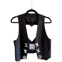 Load image into Gallery viewer, Moschino Cheap & Chic Black Cut Out Heart X O Vest