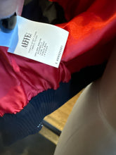Load image into Gallery viewer, Moschino Size 6 Red & Black Wool Knit Cropped Bomber Jacket