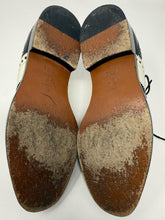 Load image into Gallery viewer, Christian Dior Black & White Leather Wing Tip Spectator Loafers