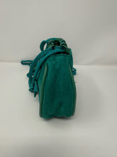 Load image into Gallery viewer, Yves Saint Laurent Green Suede Bucket Evening Bag 1980s