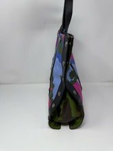 Load image into Gallery viewer, Moschino Blue Pink Black Camo Print Leather Tote Bag