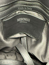 Load image into Gallery viewer, Moschino Blue Pink Black Camo Print Leather Tote Bag