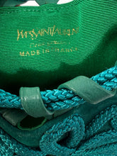 Load image into Gallery viewer, Yves Saint Laurent Green Suede Bucket Evening Bag 1980s
