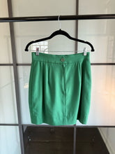 Load image into Gallery viewer, Moschino Cheap & Chic Green & Red Wool House Curtains Skirt Suit