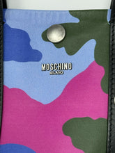 Load image into Gallery viewer, Moschino Blue Pink Black Camo Print Leather Tote Bag