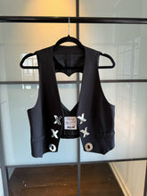 Load image into Gallery viewer, Moschino Cheap & Chic Black Cut Out Heart X O Vest