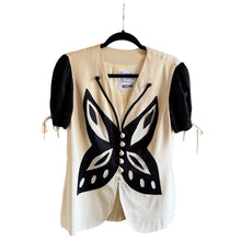 Load image into Gallery viewer, Moschino Cheap & Chic Ivory & Black Butterfly Jacket