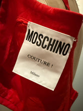 Load image into Gallery viewer, Moschino Size 10 Red & White Sequined SHOP Crop Top