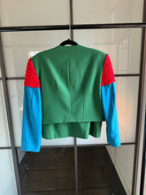 Load image into Gallery viewer, Moschino Cheap & Chic Green & Red Wool House Curtains Skirt Suit