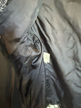 Load image into Gallery viewer, Moschino Navy & White Houndstooth Silver Chain Link Jacket