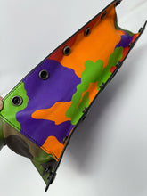 Load image into Gallery viewer, Moschino Blue Pink Black Camo Print Leather Tote Bag