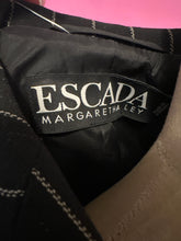 Load image into Gallery viewer, Escada Size M/ L Black &amp; White Wool Pinstripe Blazer
