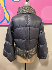 Karl Lagerfeld Size 38 Gray Puffer Jacket