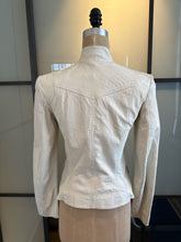 Load image into Gallery viewer, Burberry Size 38 Ivory White Leather Hook Eye Jacket
