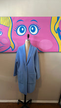 Load image into Gallery viewer, St. John Size S Blue Wool &amp; Angora Coat
