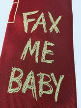 Load image into Gallery viewer, Moschino Burgundy Fax Me Baby Silk Neck Tie
