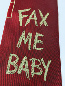 Moschino Burgundy Fax Me Baby Silk Neck Tie