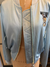 Load image into Gallery viewer, Moschino Playboy Baby Blue Bear Rabbit Bomber Jacket
