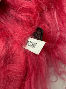 Moschino Fuschia Mongolian Lam Fur Wrap