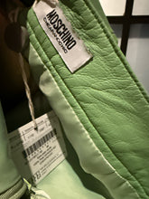 Load image into Gallery viewer, Moschino Green Leather Mini Skirt
