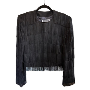 Moschino Couture Black Fringe Jacket