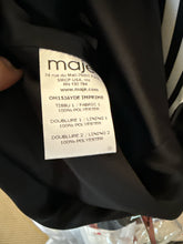 Load image into Gallery viewer, Maje Black &amp; White Striped Ruffle Hem Skirt
