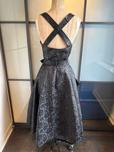 Load image into Gallery viewer, Moschino Size 6 Black Moto Silver Snaps Dress
