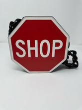 Load image into Gallery viewer, Moschino Leather Black Red SHOP Crossbody Bag Purse
