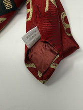 Load image into Gallery viewer, Moschino Burgundy Fax Me Baby Silk Neck Tie
