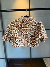 Load image into Gallery viewer, Moschino Cheap &amp; Chic Tan Goat Fur Cropped Short Sleeve Jacket
