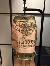 Load image into Gallery viewer, Moschino Green &amp; Ivory Leather Million Dollar Skirt
