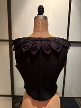 Load image into Gallery viewer, Moschino Black Bustier Leaf Collar Corset
