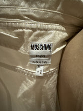 Load image into Gallery viewer, Moschino Size 8 White Stretch Cotton Flower Collar Jacket
