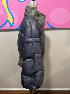 Karl Lagerfeld Size 38 Gray Puffer Jacket