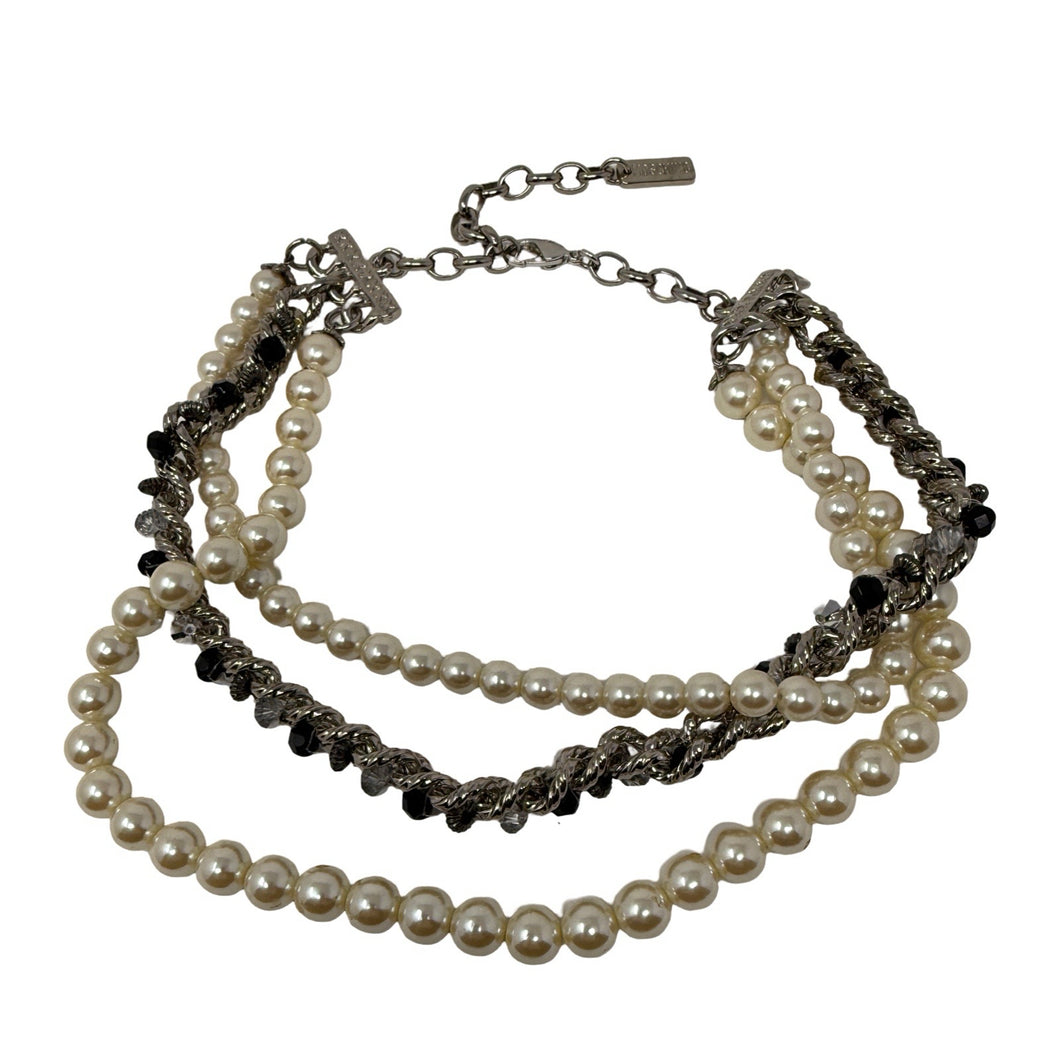 Moschino 30th Aniversar Faux Pearl Chain Necklace Archivio