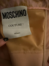 Load image into Gallery viewer, Moschino Size 6 Peach Strapless Funny Face Dress

